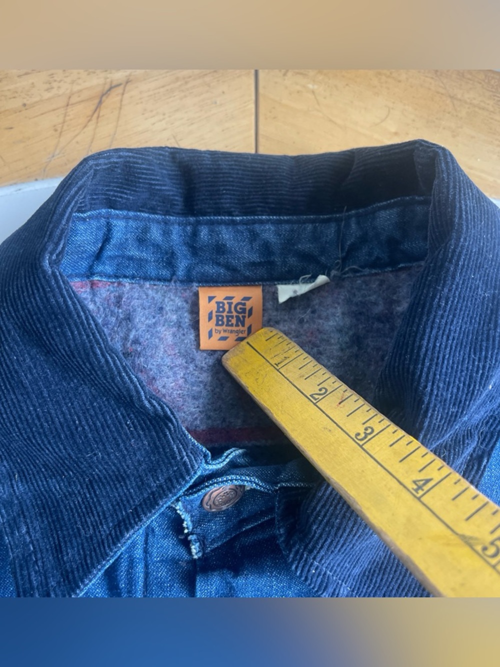 Vintage Big Ben Wrangler Denim Chore Coat M Blanket Lined Jacket 70s Workwear - Picture 3 of 14